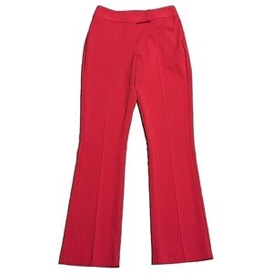 Bay vintage bootcut red pinstripe mid rise trousers dress pants size 10